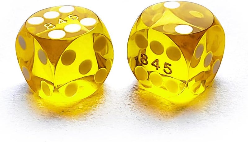 Bescon Professional Small Precision Dice 12.7mm (1/2 inch) with Random Serial Number, Mini Precision Cut Dice 12.7MM Gem Yellow - Image 3